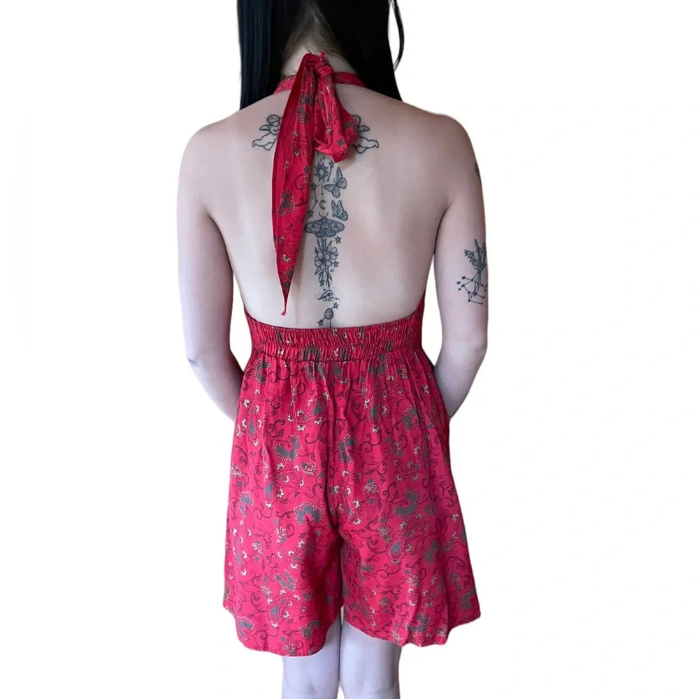 Vintage‎ Floral Shorts Romper
